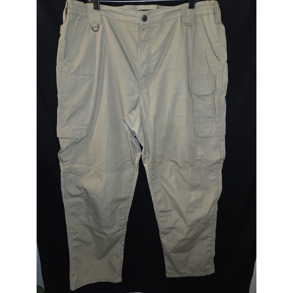 5.11‎ Tactical Stryke Pants Mens 40x32 Beige Canvas Ripstop Cargo Military - Picture 1 of 9